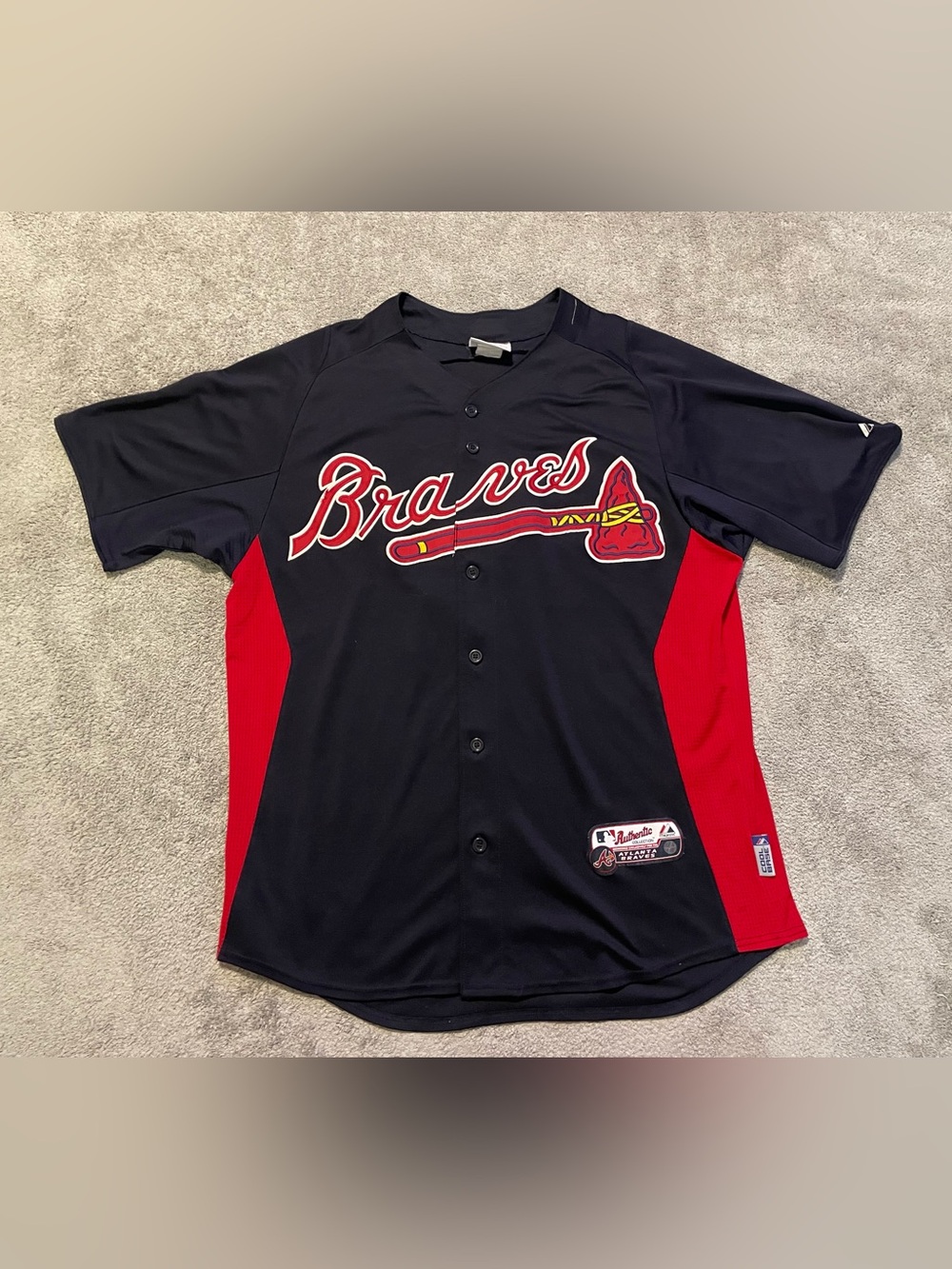 Majestic Atlanta Braves Authentic Collection Cool Base Jersey Mens XL  #41 USA